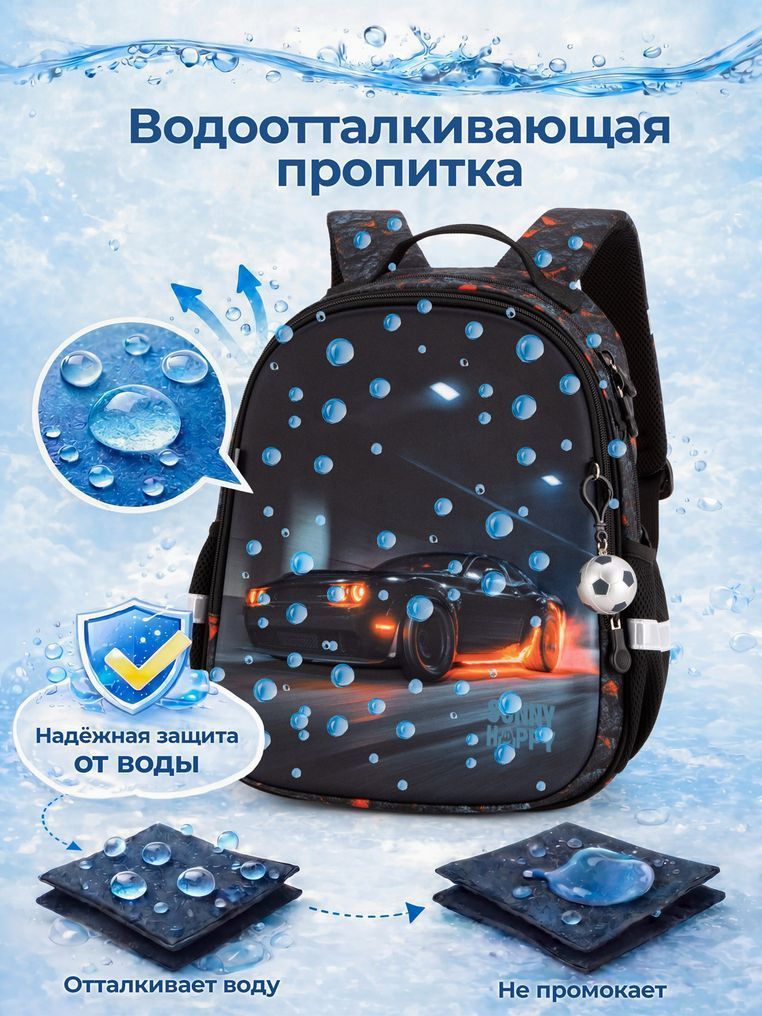 Школьный рюкзак Sunny Happy SH1-12 со спортивным автомобилем SH1-12 фото