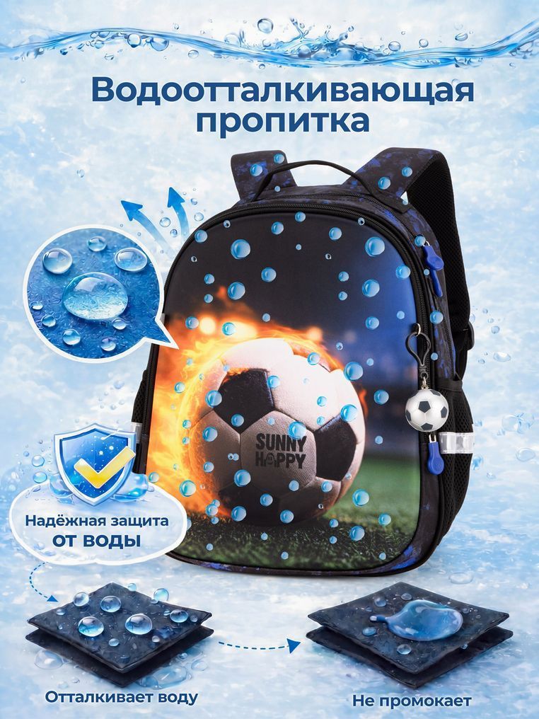Школьный рюкзак Sunny Happy SH1-21 с футбольным мячом SH1-21 фото